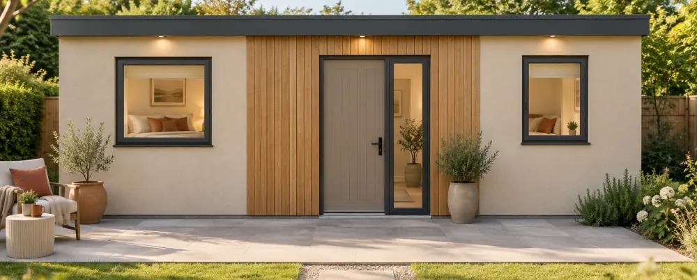 Natural Oak 36 square metre two-bedroom NuaHome exterior illustration
